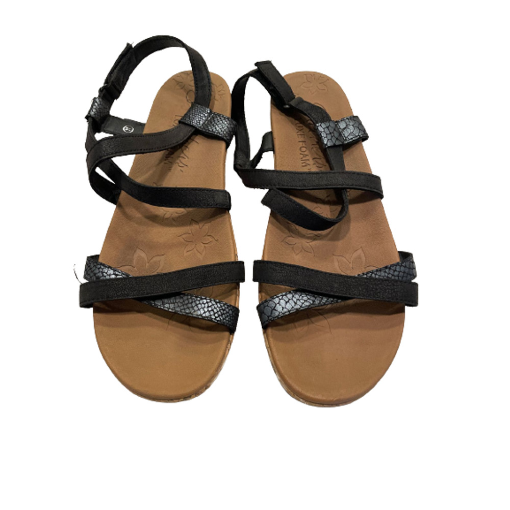 Skechers Size 11 Brie Desert Dance Strappy Sandals Luxe Foam Wedge Slingback